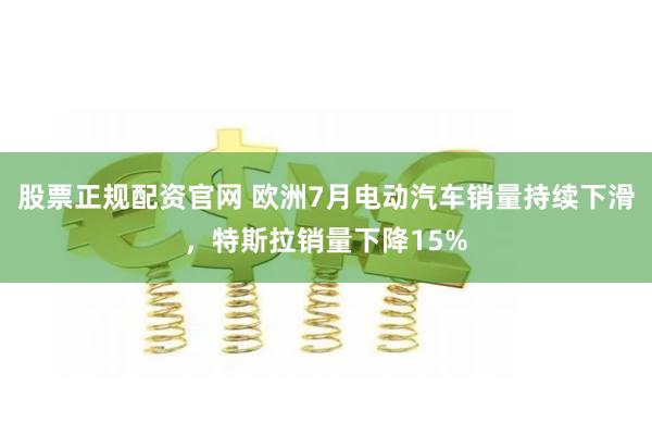 股票正规配资官网 欧洲7月电动汽车销量持续下滑，特斯拉销量下降15%