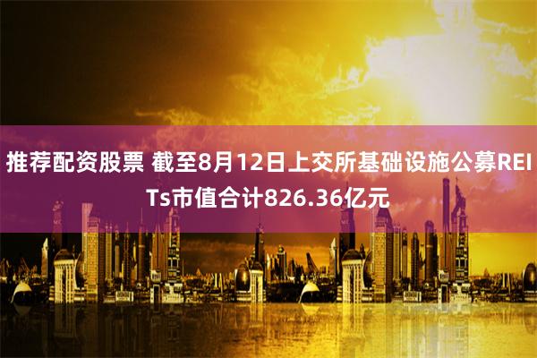 推荐配资股票 截至8月12日上交所基础设施公募REITs市值合计826.36亿元